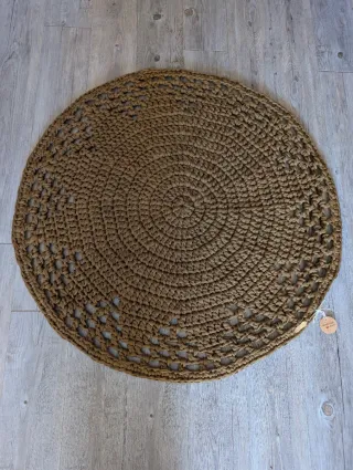 Alfombra de ganchillo 92 cm de diámetro