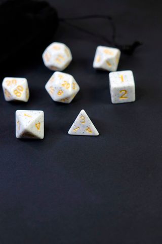 Set 7 Dadi Stracciatella Gelato Dados D&D dnd D20