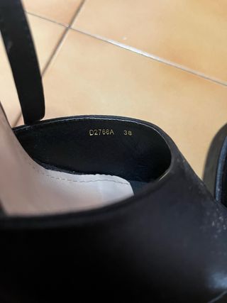 Zapatos de tacón plataforma negros talla 38