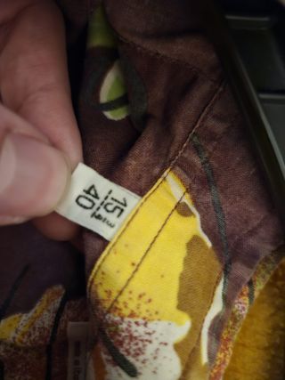 Camicia a maniche corte vintage Grigio Perla S