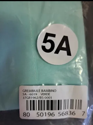 Grembiule Siggi bambino 5A nuovo