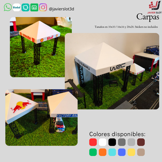 Carpas para Scalextric maquetas o dioramas