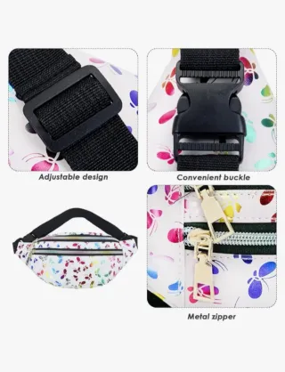 Riñonera con estampado de mariposas