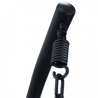 Sedia Sospesa in Wicker Nero con Struttura Acciaio