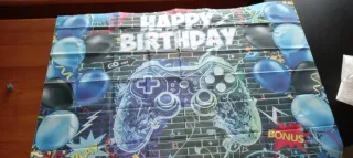 Striscione Compleanno Videogiochi 100x150