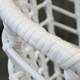 Dondolo 2 Posti Giardino in Metallo Bianco Wicker