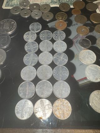 Lote Monedas y Billetes Antiguos