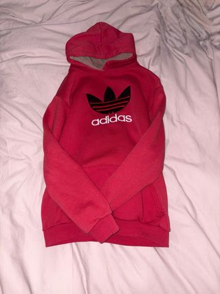 Sudadera Adidas Roja con Logo Trefoil