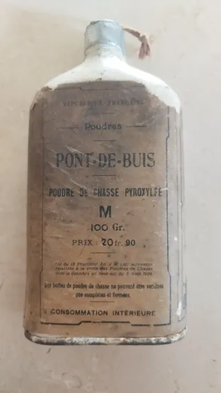 2 Lattine polvere da sparo latta vintage francese