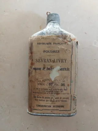 2 Lattine polvere da sparo latta vintage francese