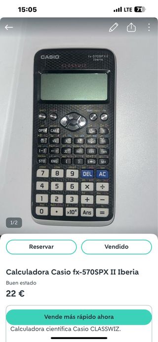 Calculadora Casio fx-570SPX II Iberia