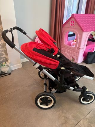 Carrito Bugaboo Gemelar Rojo