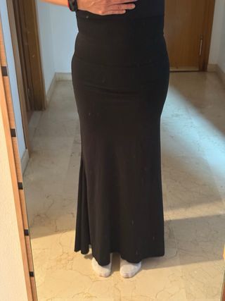 Falda de ensayo flamenca negra talla S, como nueva
