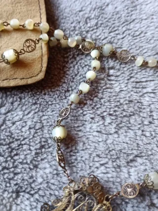 Rosario antiguo filigrana