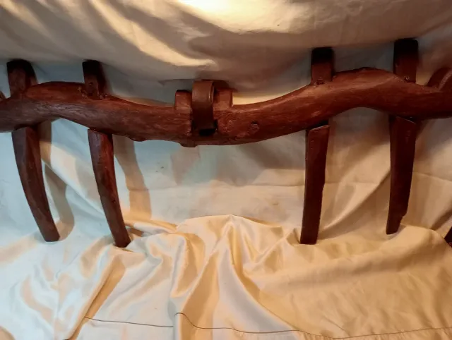 ANTIGUO YUGO DE MULA ARADO MADERA ORIGINAL COLECCl
