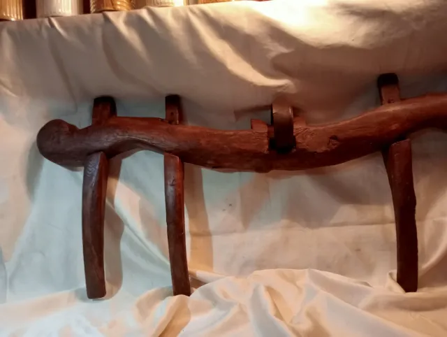ANTIGUO YUGO DE MULA ARADO MADERA ORIGINAL COLECCl