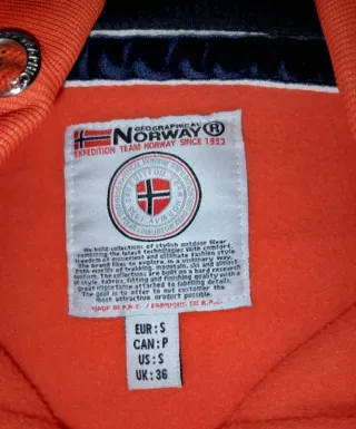 Sudadera Geographical Norway Naranja Hombre
