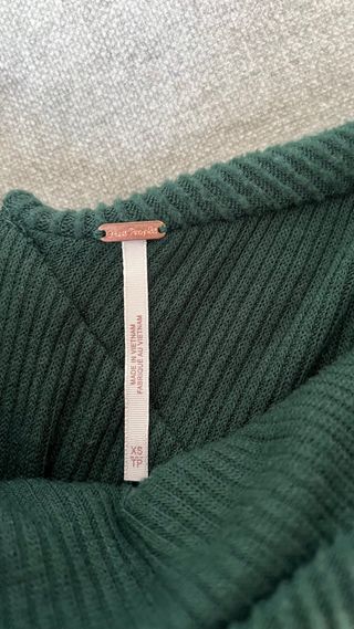 Top verde punto cruzado Talla XS