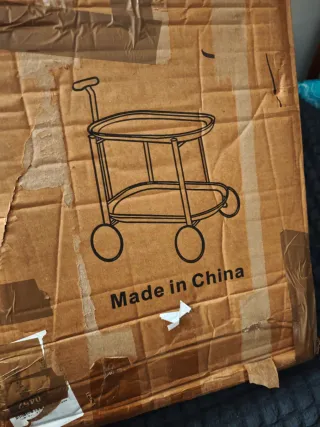 Mesa auxiliar móvil con ruedas