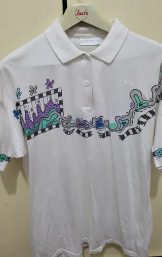 Polo Adidas Steffi Graff anni '90 Tg S