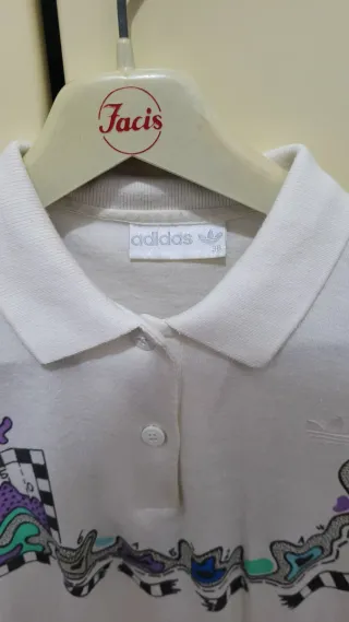 Polo Adidas Steffi Graff anni '90 Tg S