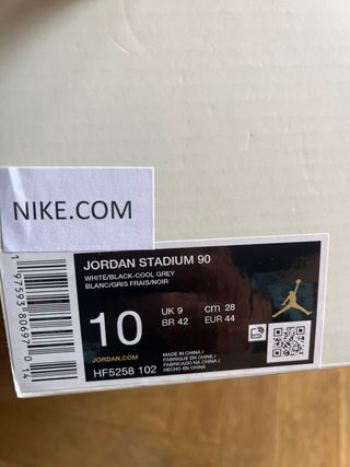 Nike Jordan Stadium 90 Blancas y Negras