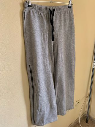 Chándal Zara cremalleras gris nuevo