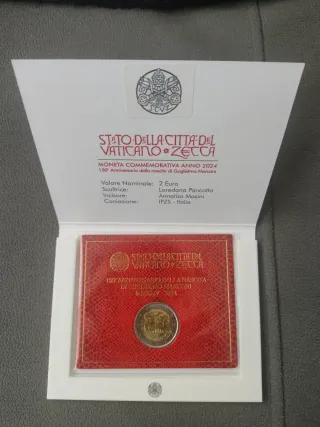 Moneda 2 Euros Vaticano 2024 Marconi