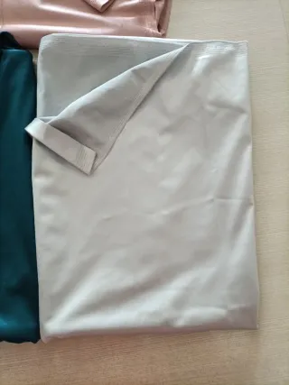 3 scampoli tessuto raso poliestere