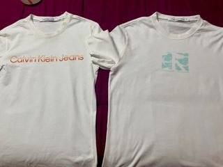 Pack 2 Camisetas CK Jeans Talla S/M Blancas