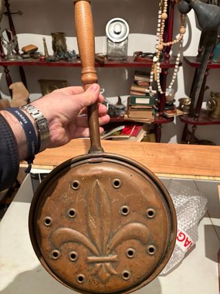 Calienta camas antiguo cobre