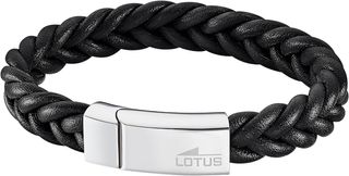 Pulsera Lotus Style Hombre Negra y Plateada