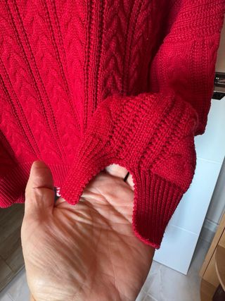 Jersey Bershka Algodón Rojo Obersize (holgado)