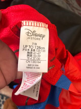 Disfraz Spiderman 7/8 años