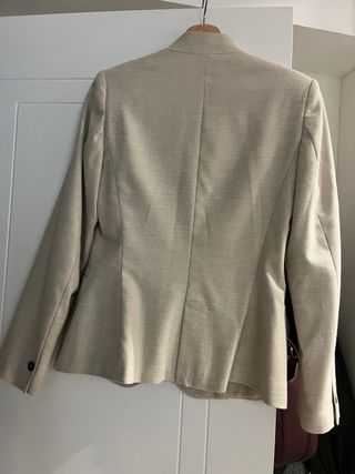 Chaqueta Zara Beige Mujer