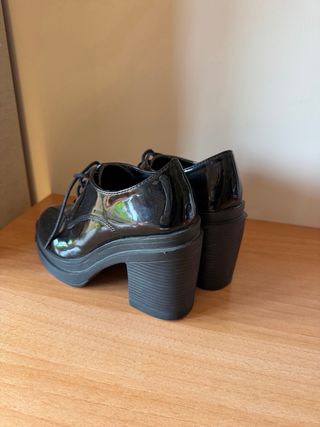 Zapatos charol tacón plataforma talla 36