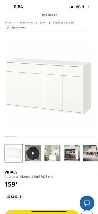 Aparador VIHALS IKEA Blanco