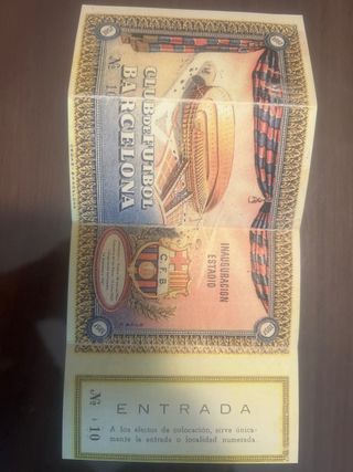 Entrada Inaugural Estadio FC Barcelona 1957