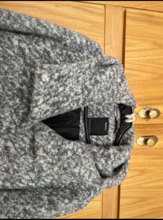 Chaquetón gris jaspeado
