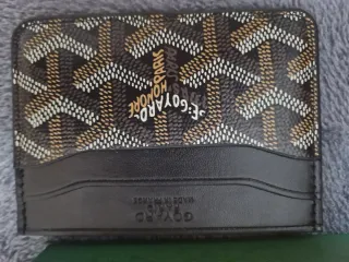 Tarjetero Goyard Negro y Marrón