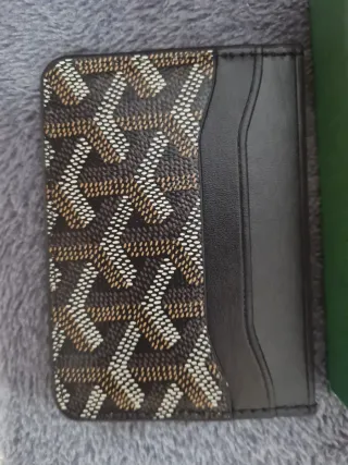 Tarjetero Goyard Negro y Marrón