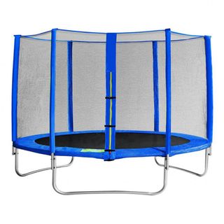 Trampolino Elastico Bambini ø366 cm in Acciaio Blu