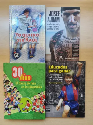 Pack de 4 libros: fútbol, deporte y motivación.