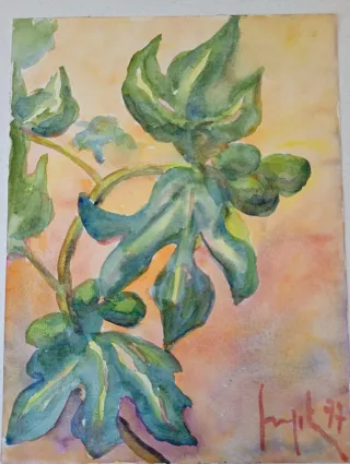 Acquerello originale foglie
