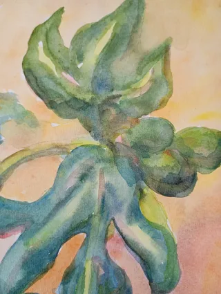 Acquerello originale foglie