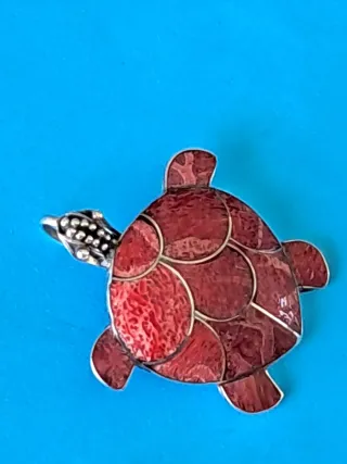 Conjunto Colgante y Pendientes Tortuga Raíz de Cor