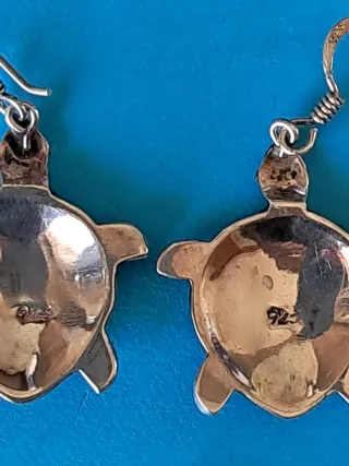 Conjunto Colgante y Pendientes Tortuga Raíz de Cor