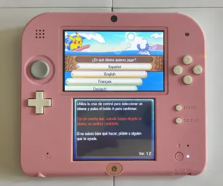 Nintendo 2DS Rosa y Blanca + 3 juegos fisicos