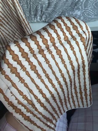 Pantalones ZÚA beige y naranja clarito