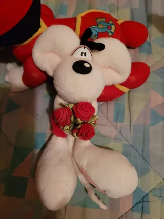 Peluche Diddl con rose